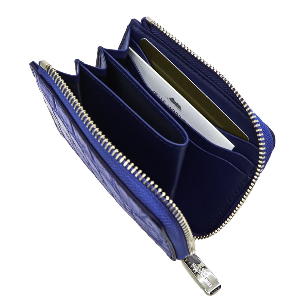 ペッレモルビダ 財布 クロコダイル L字ジップ ミニウォレット コンパクト財布 PELLE MORBIDA PMO-CRS105 PMO BLUE 春夏新作