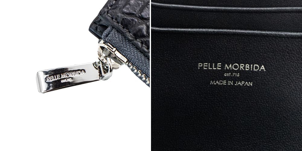 ペッレモルビダ 財布 クロコダイル L字ジップ ミニウォレット