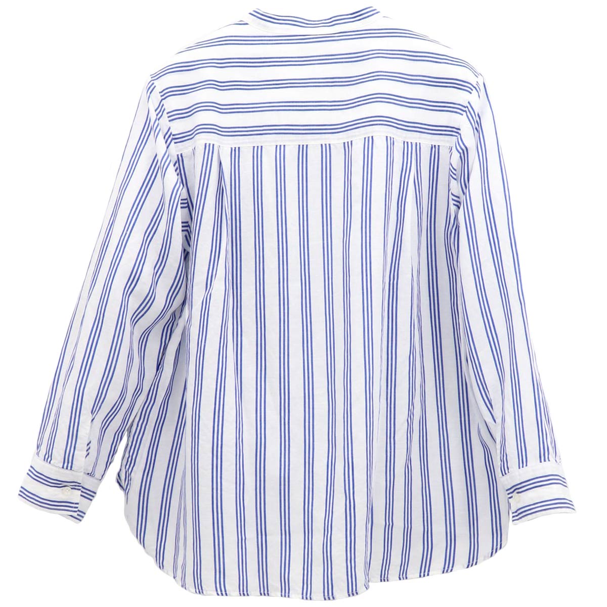 【セール 半額以下】スウィープ ロサンゼルス Sweep!! LosAngeles レディス リネン混 ストライプ スタンドカラーシャツ  WHITE SL030001 SWP (ホワイト）【返品交換不可】