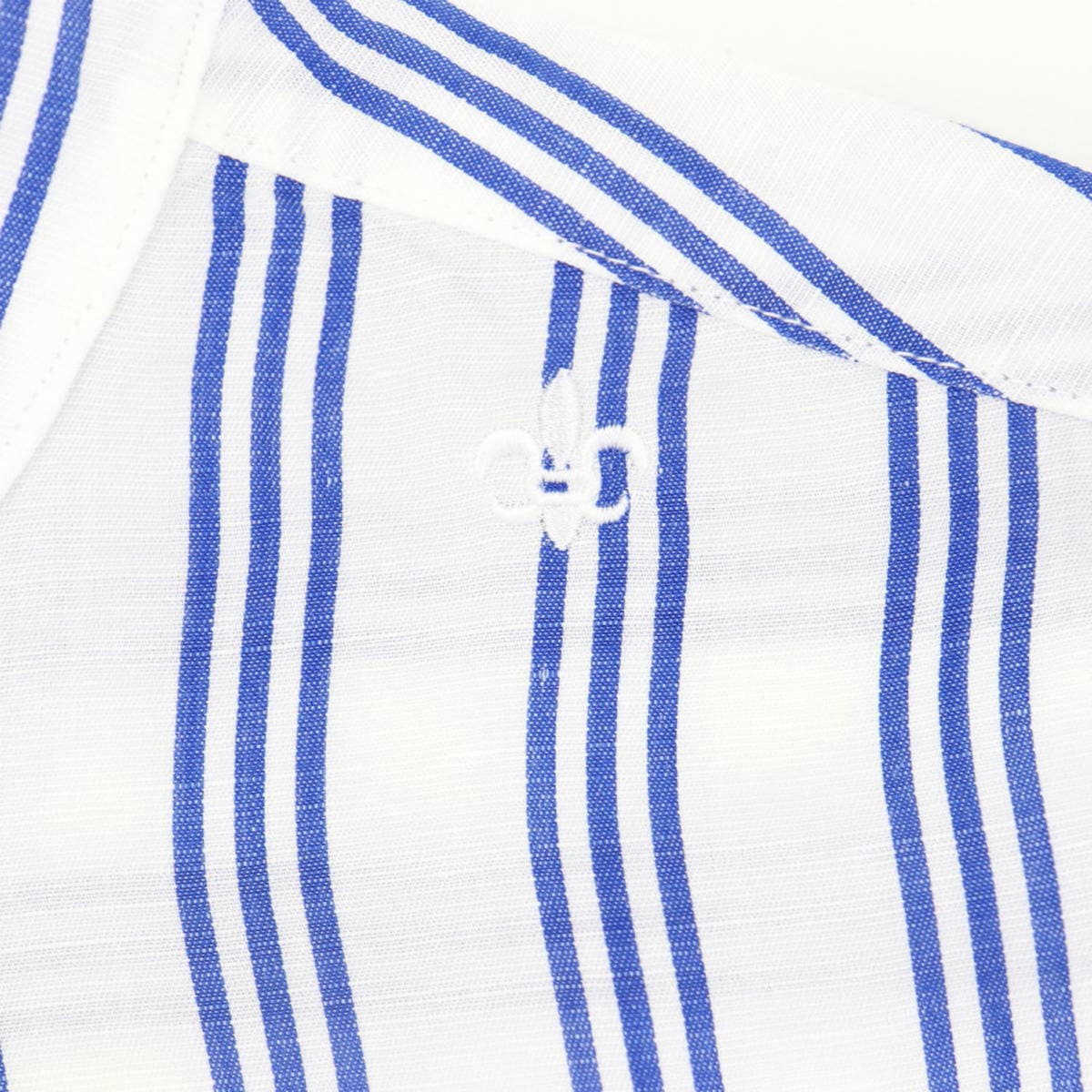 【セール 半額以下】スウィープ ロサンゼルス Sweep!! LosAngeles レディス リネン混 ストライプ スタンドカラーシャツ  WHITE SL030001 SWP (ホワイト）【返品交換不可】