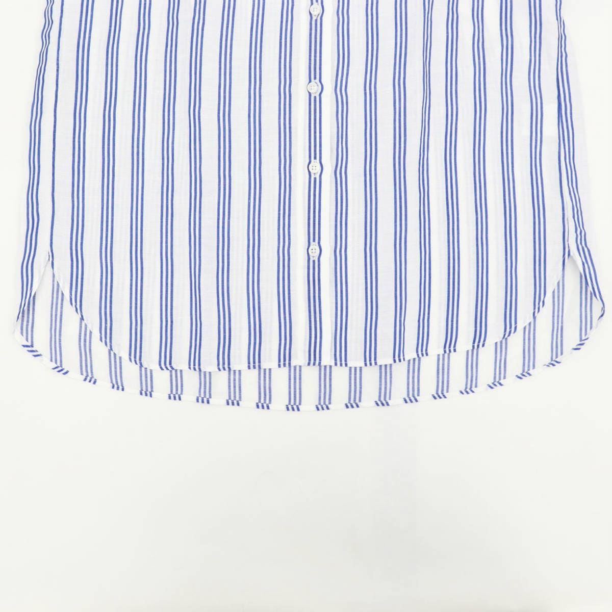 【セール 半額以下】スウィープ ロサンゼルス Sweep!! LosAngeles レディス リネン混 ストライプ スタンドカラーシャツ  WHITE SL030001 SWP (ホワイト）【返品交換不可】