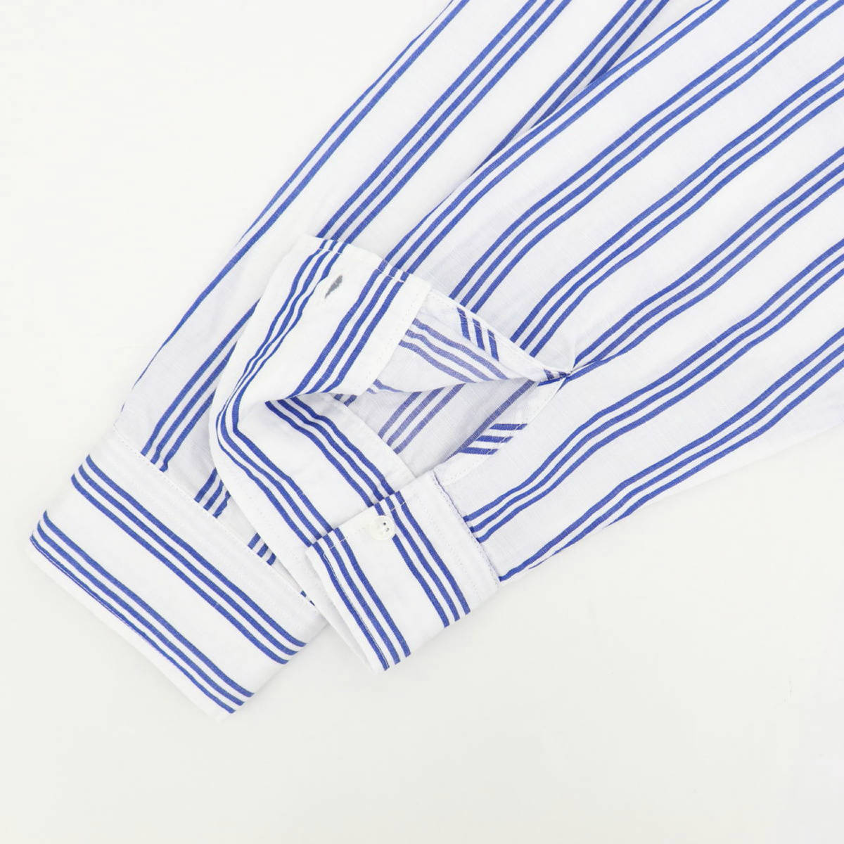 【セール 半額以下】スウィープ ロサンゼルス Sweep!! LosAngeles レディス リネン混 ストライプ スタンドカラーシャツ  WHITE SL030001 SWP (ホワイト）【返品交換不可】