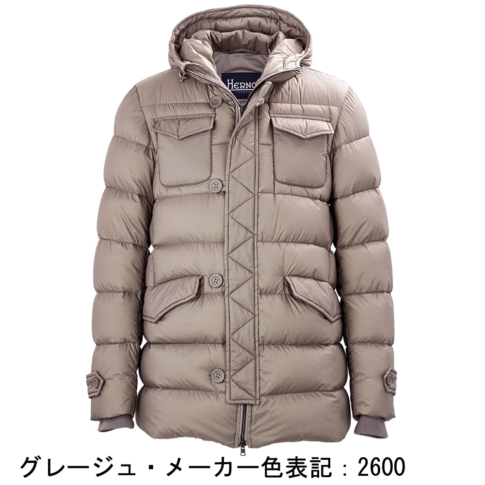 ヘルノ ダウン メンズ 軽量 撥水ナイロン エスキモージャケット型