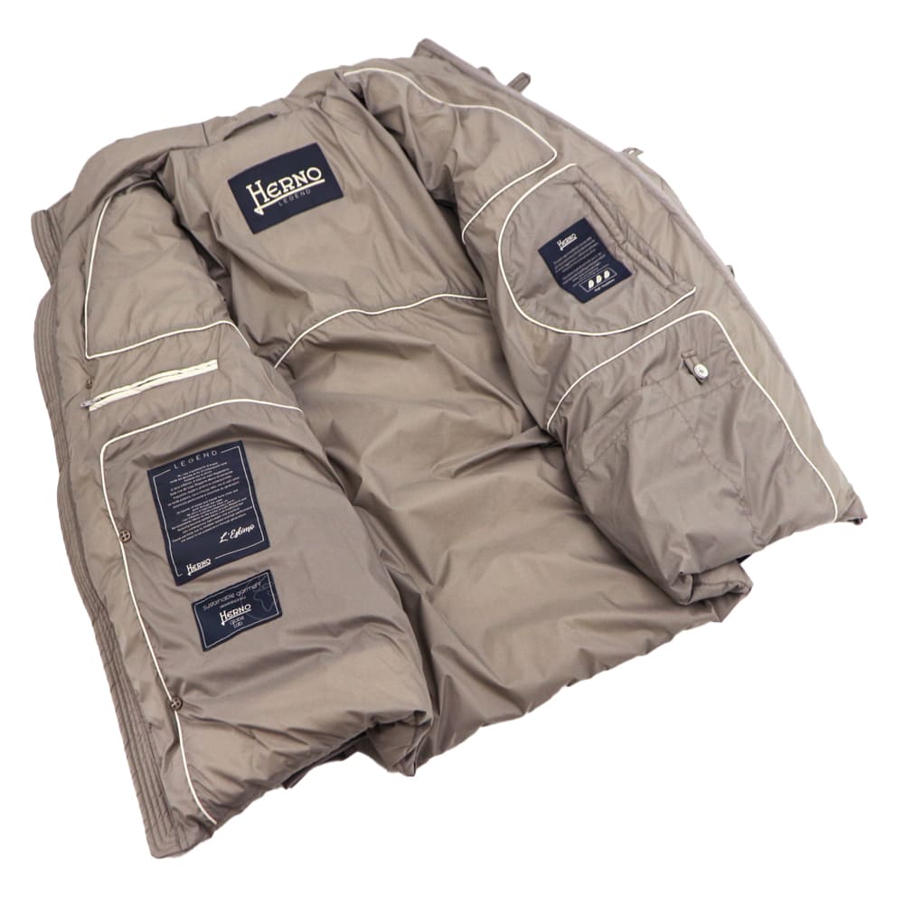 ヘルノ ダウン メンズ 軽量 撥水ナイロン エスキモージャケット