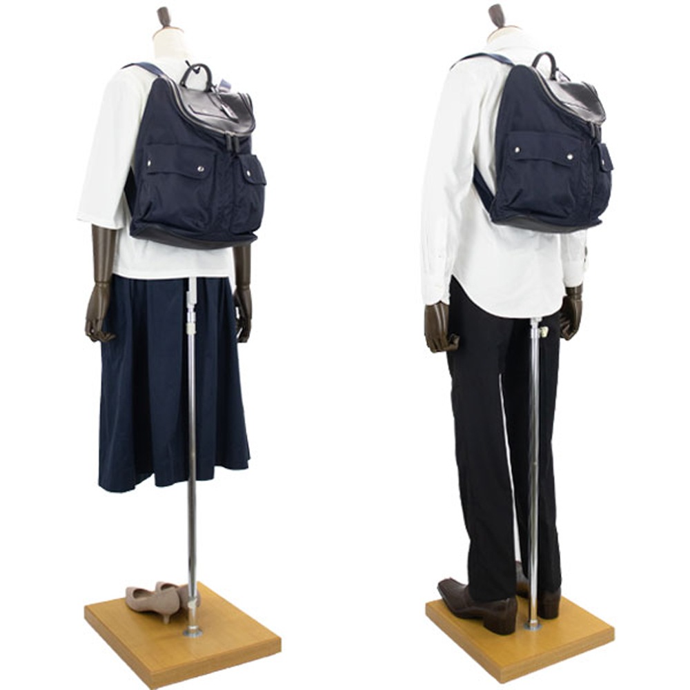 フェリージ バッグ ナイロン×ソフトキップレザー リュックサック