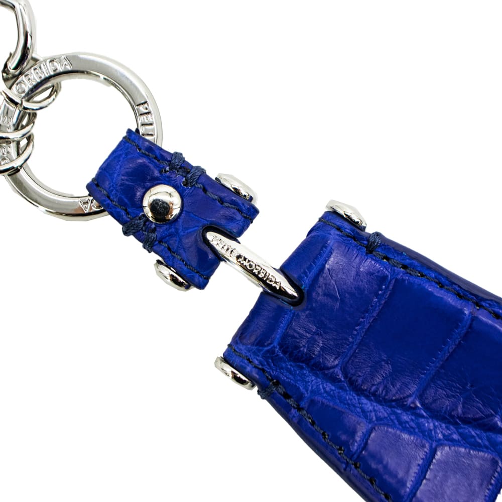 ペッレモルビダ キーホルダー クロコダイル キーチャーム キーリング シューホーン 靴べら PELLE MORBIDA PMO-CRAC101 PMO BLUE 春夏新作