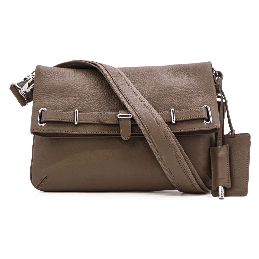 ペッレモルビダ クラッチバッグ シュリンクレザー 2WAY クラッチバッグ サコッシュ PELLE MORBIDA PMO-MB037A PMO GREIGE