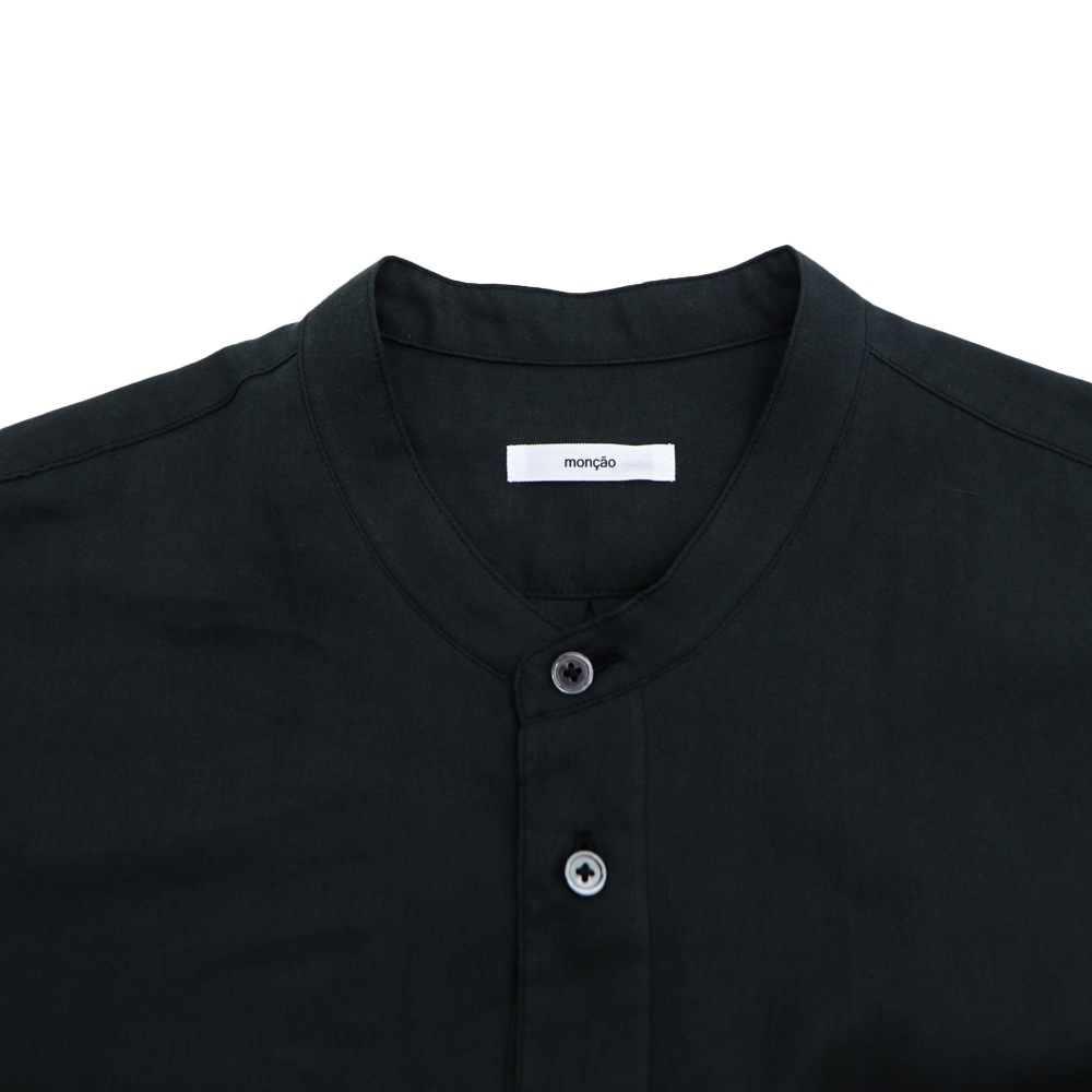 モンサオ シャツ メンズ コットンシルク 長袖 バンドカラーシャツ moncao Band Collar M021385-CS MOO 春夏新作