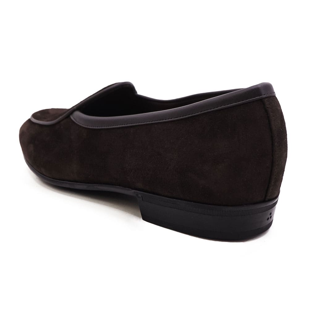ボードインアンドランジ レザーシューズ メンズ スエード スリッポン ラバーソール サガン クラシック BAUDOIN&LANGE SAGAN CLASSIC PLAIN B&L DARK BROWN 秋冬新作