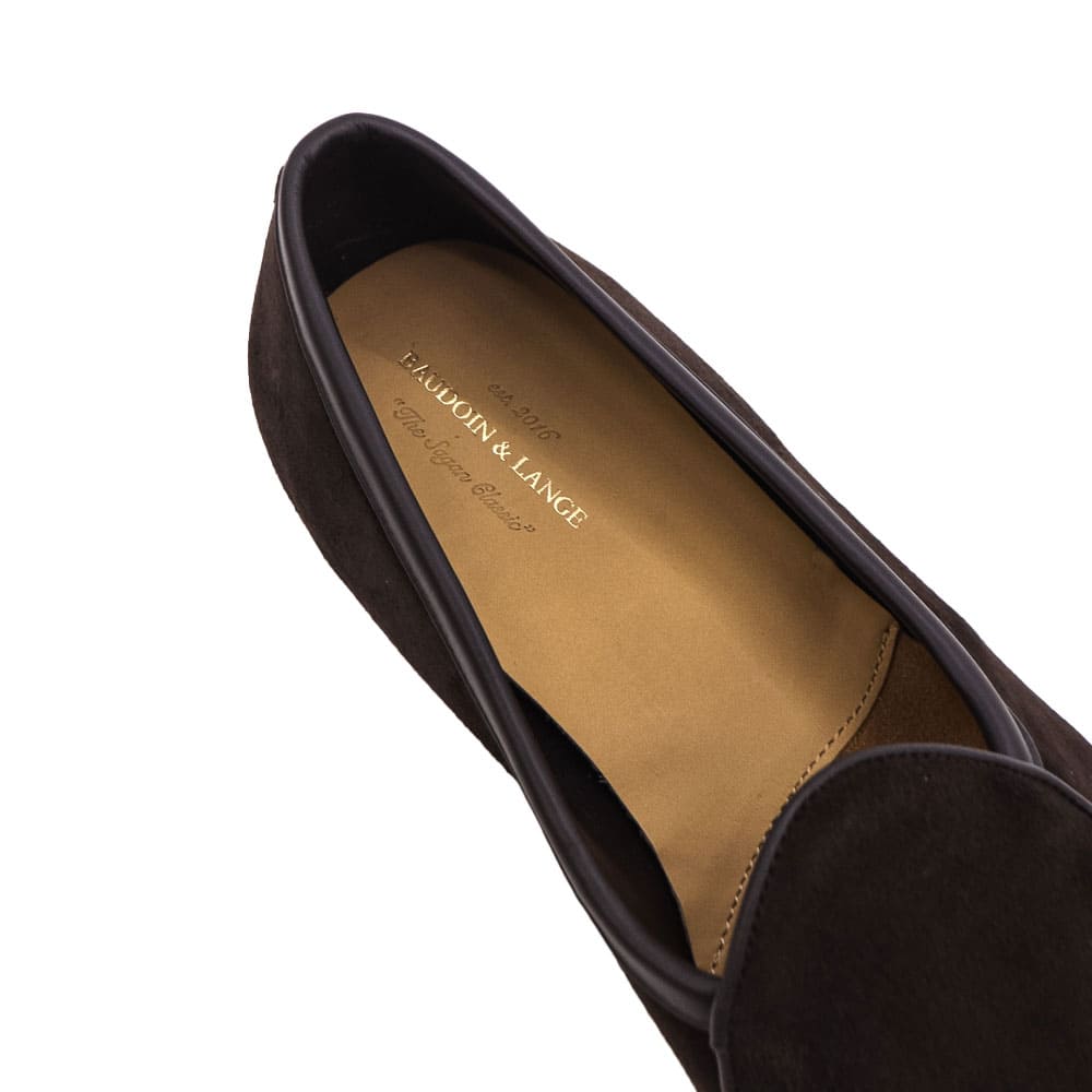 BAUDOIN & LANGE スエード スリッポン 41 新品BAUDOIN & LANGE 黒