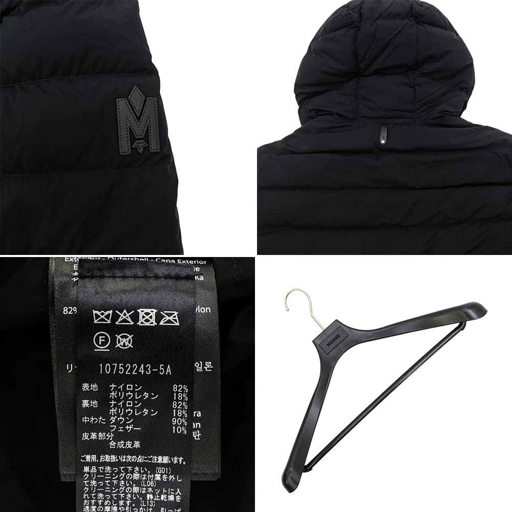 マッカージュ ダウン メンズ 撥水 ストレッチナイロン フーデッドダウンジャケット MACKAGE JACK-Z MAC 10752243 BLACK 秋冬新作
