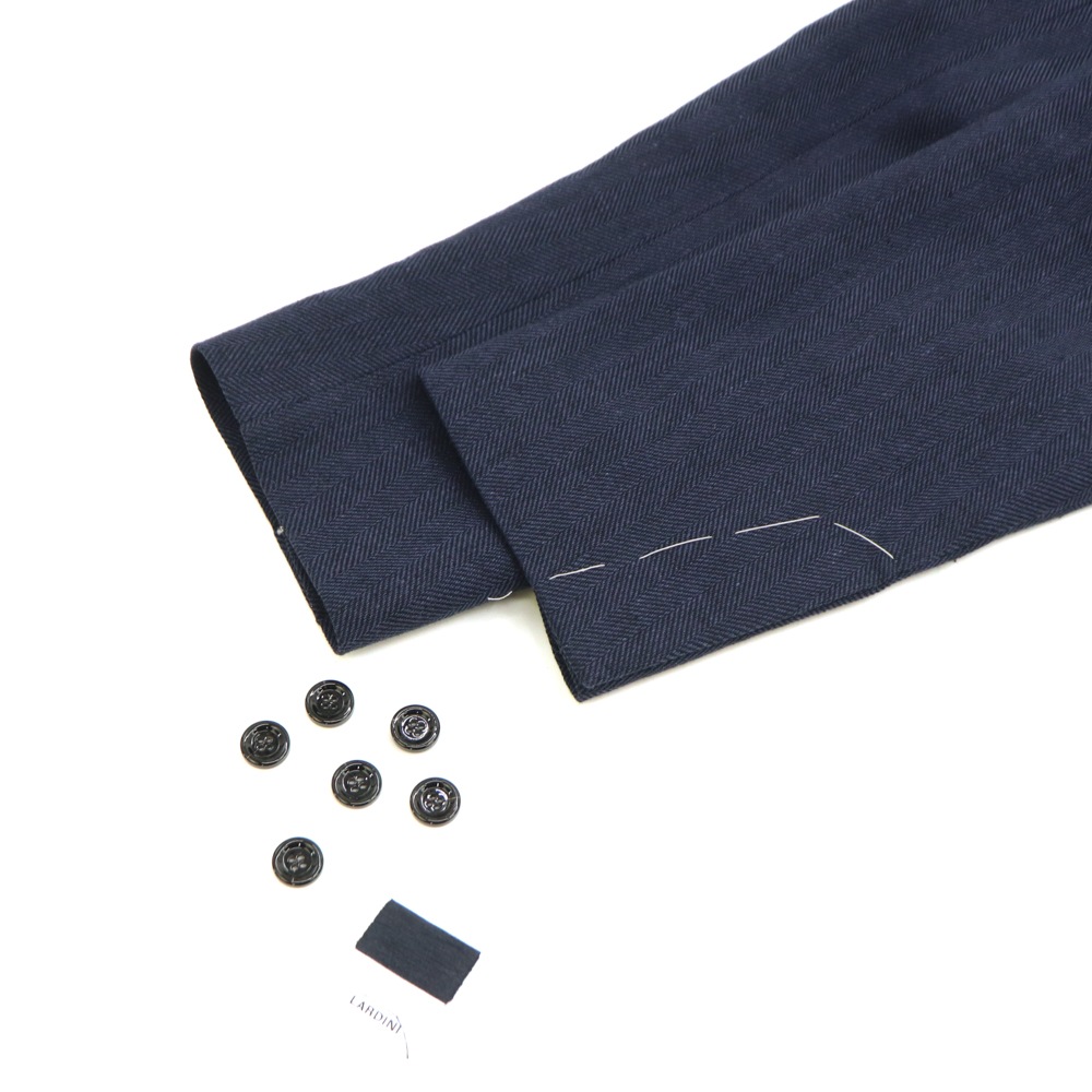 ラルディーニ ジャケット メンズ 綿麻 リネンコットン ヘリンボーン 2B シングルジャケット ローマ LARDINI ROMA J6202Q LRD A6202Q6501 830B 春夏新作