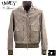 エンメティ ブルゾン メンズ ラムスエード スタンドカラーブルゾン グレイソン ゴールドジップ EMMETI GREYSON EMT SP LEATHER WARM GREY2 秋冬新作
