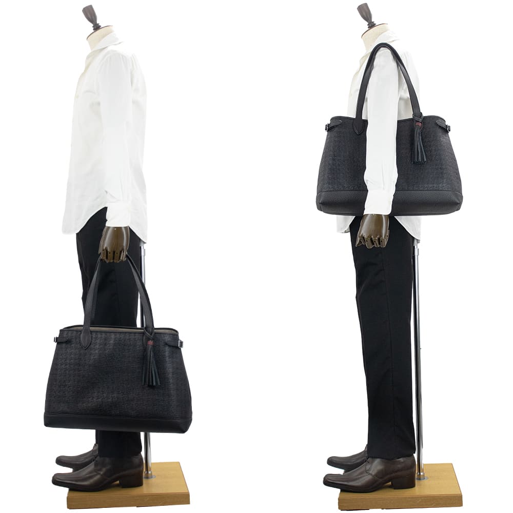 アカーテ バッグ PVC カーフレザー トートバッグ ロドス2ファブリック