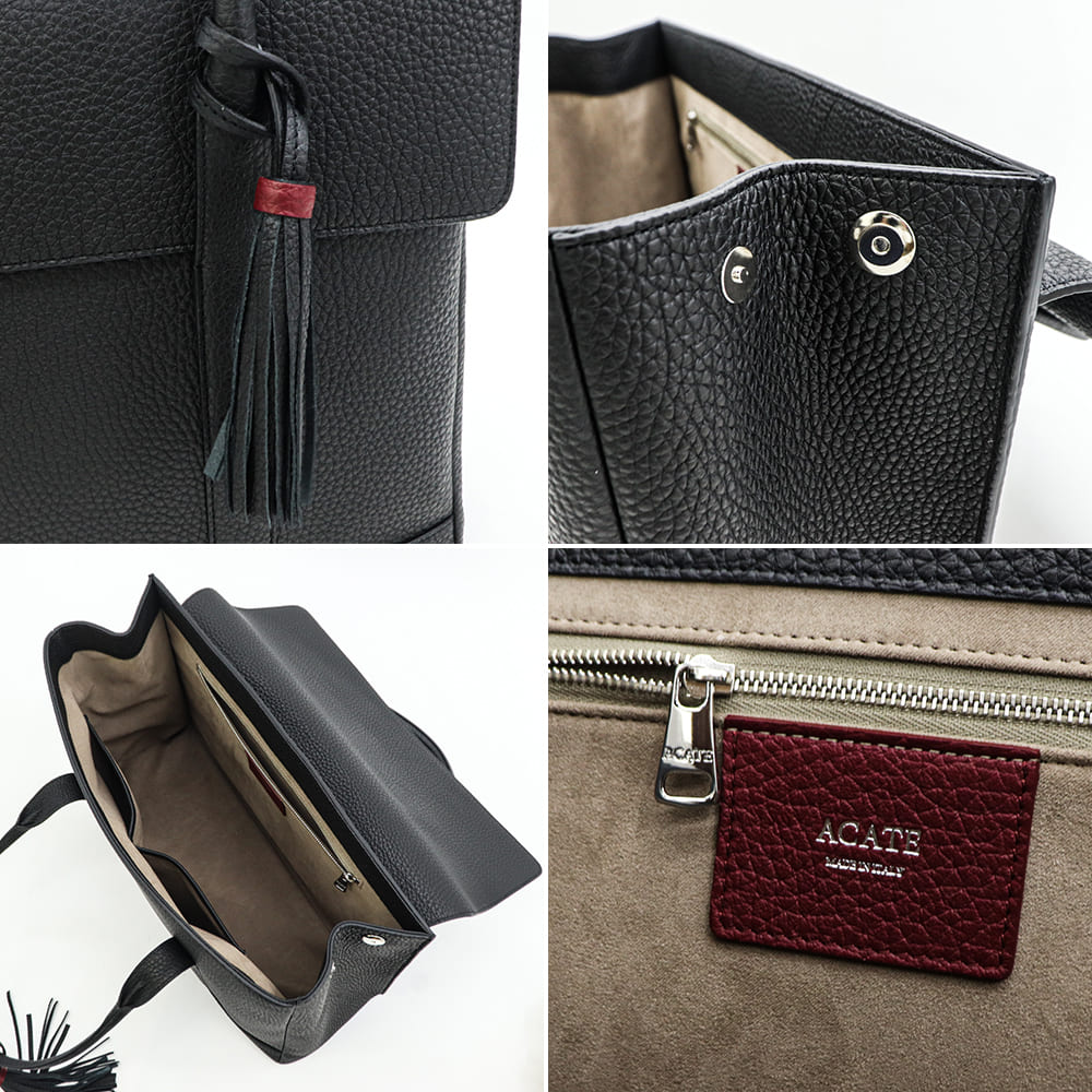 アカーテ バッグ カーフレザー フラップトートバッグ メスコラーレ ACATE MESCOLARE-M ACT 