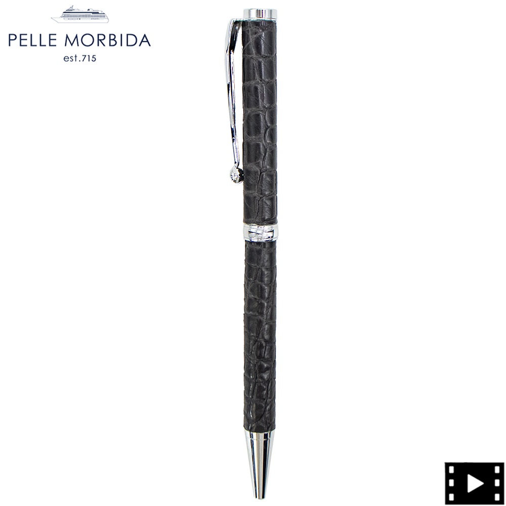 ペッレモルビダ ペン クロコダイル ボールペン PELLE MORBIDA PMO-CRAC102 PMO CHARCOAL GRAY 春夏新作