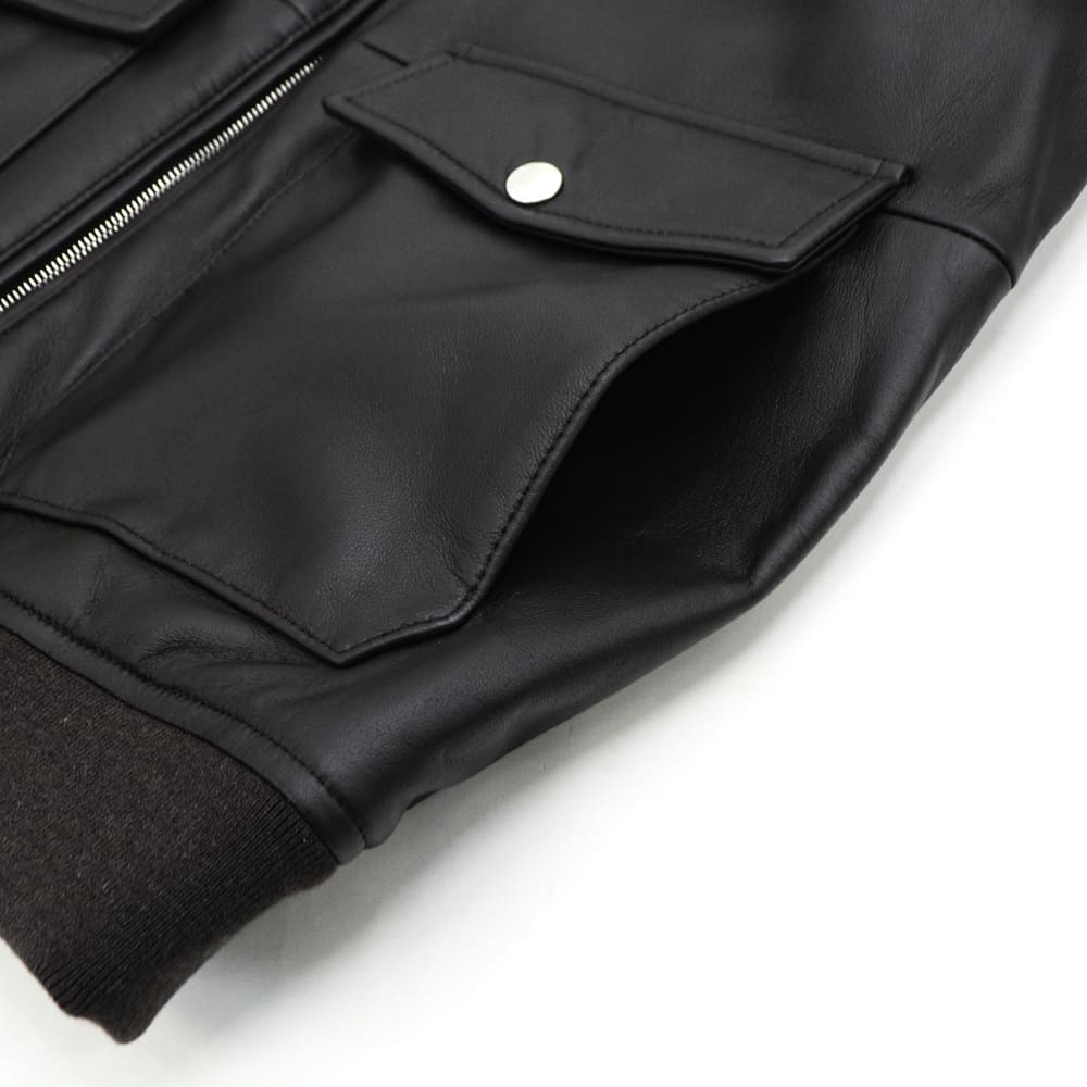 エンメティ ブルゾン メンズ ラムナッパレザー スタンドカラーブルゾン グレイソン シルバージップ EMMETI GREYSON EMT SP LEATHER MARRONE 秋冬新作