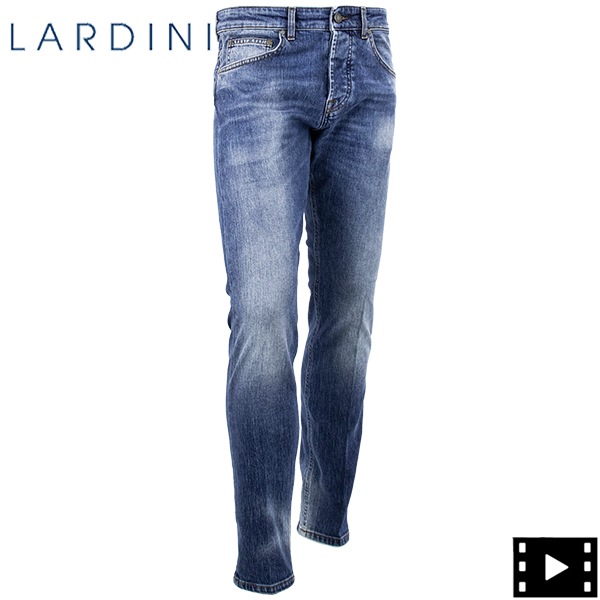 ラルディーニ デニム メンズ ストレッチ スリムテーパード ウォッシュドデニム LARDINI JZYORKM LRD 3YORKM250 800M 春夏新作