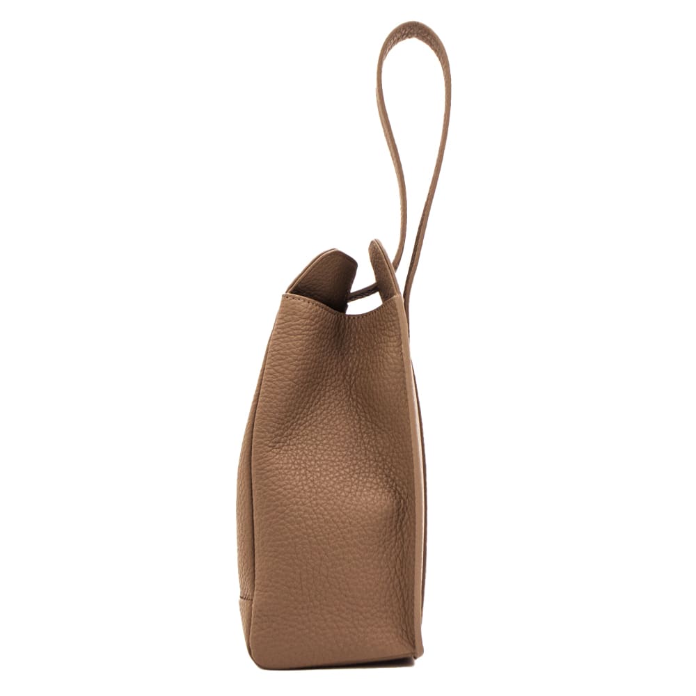 アカーテ バッグ カーフ シュリンクレザー 巾着型 2WAY ワンショルダー