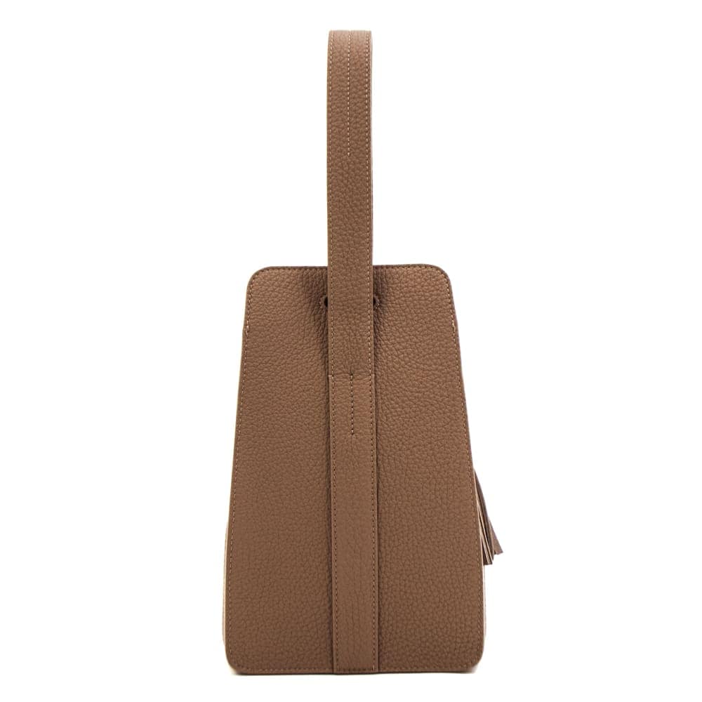 アカーテ バッグ カーフ シュリンクレザー 巾着型 2WAY ワンショルダー