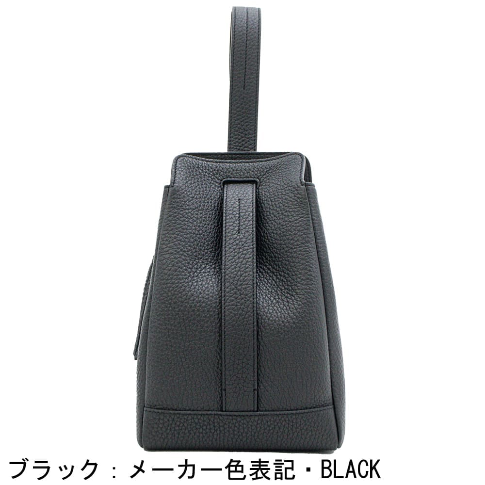 アカーテ バッグ カーフ シュリンクレザー 巾着型 2WAY ワンショルダー