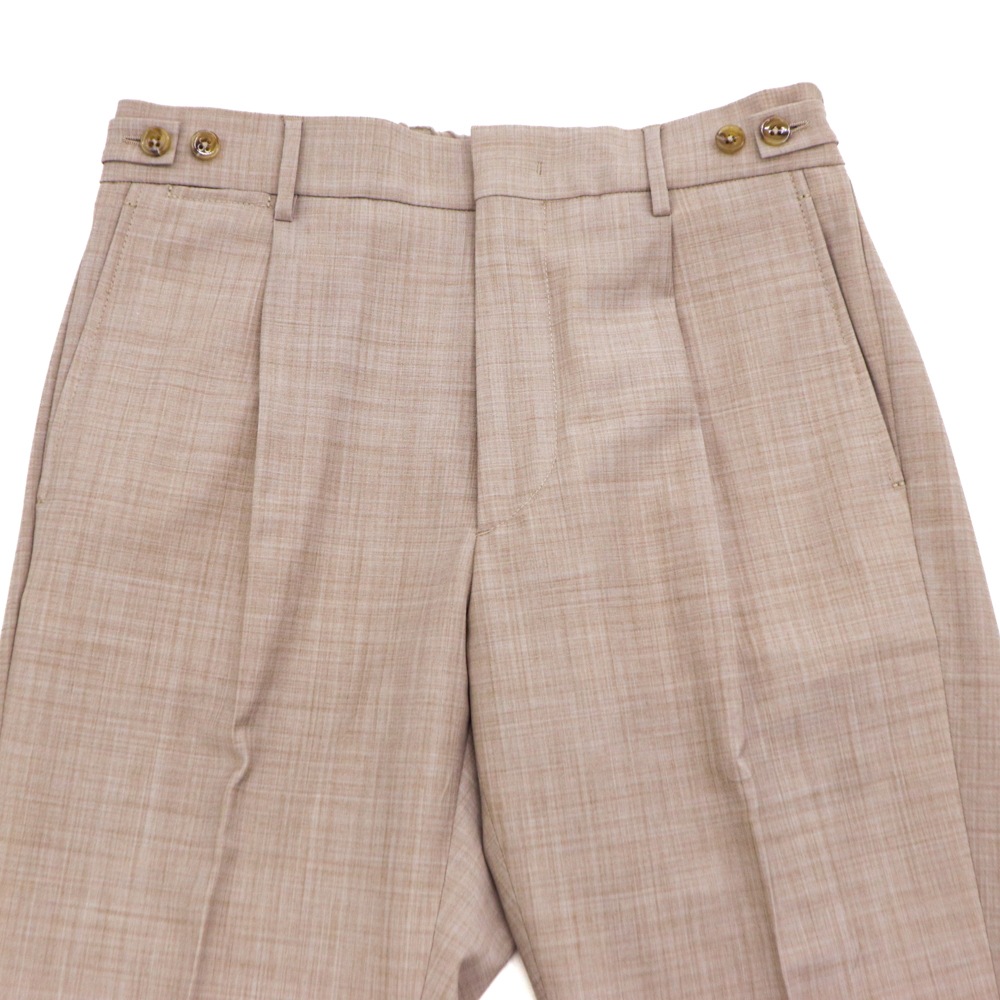 ベルウィッチ パンツ メンズ ストレッチ ウォッシャブルサマーウール 1タック スラックス ベルト BERWICH BERTO BRW GT1442 春夏新作