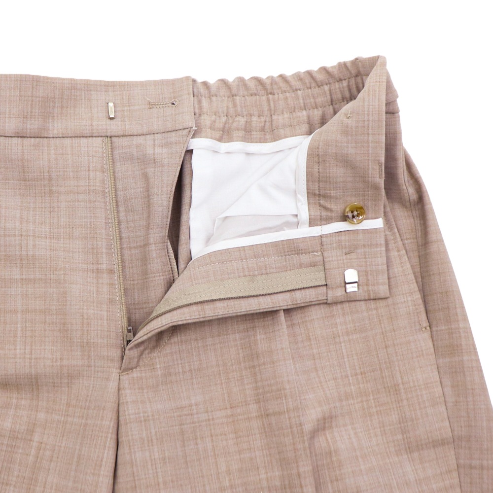 ベルウィッチ パンツ メンズ ストレッチ ウォッシャブルサマーウール 1タック スラックス ベルト BERWICH BERTO BRW GT1442 春夏新作