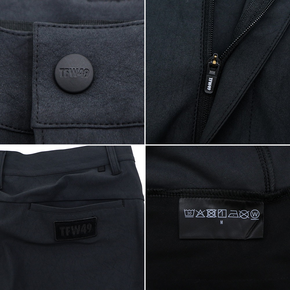 TFW49 ANKLE SLIM PANTS 黒 スリムフィット ゴルフパンツ TFW49 - ANKLE SLIM PANTS / アンクル スリム パンツ | laid-back
