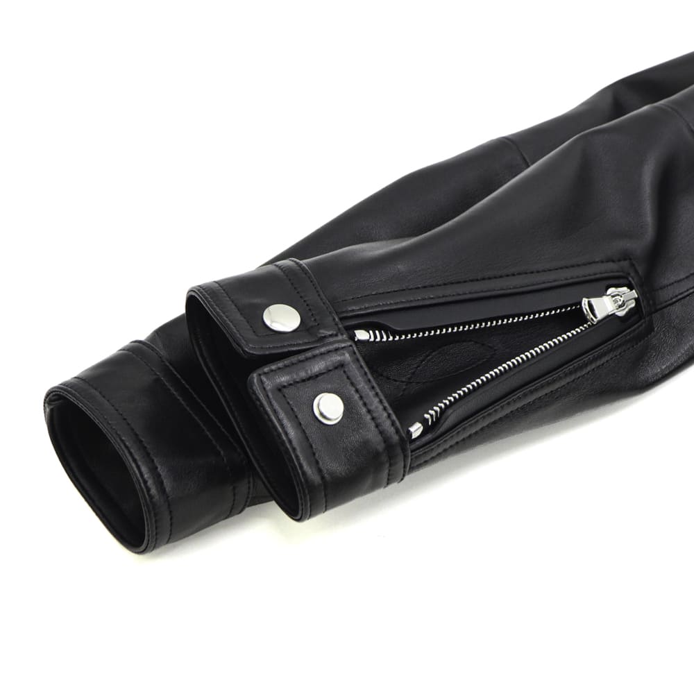 エンメティ ライダース メンズ ラムスキン ダブルライダースジャケット ガブリエレ シルバージップ EMMETI GABRIELE EMT SP LEATHER NERO 秋冬新作