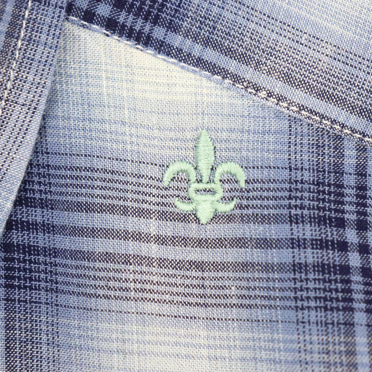 【セール 半額以下】スウィープ ロサンゼルス Sweep!! LosAngeles メンズ リネン混 オンブレーチェック ボタンダウンシャツ SL130015  SWP BLUE（ブルー）【返品交換不可】