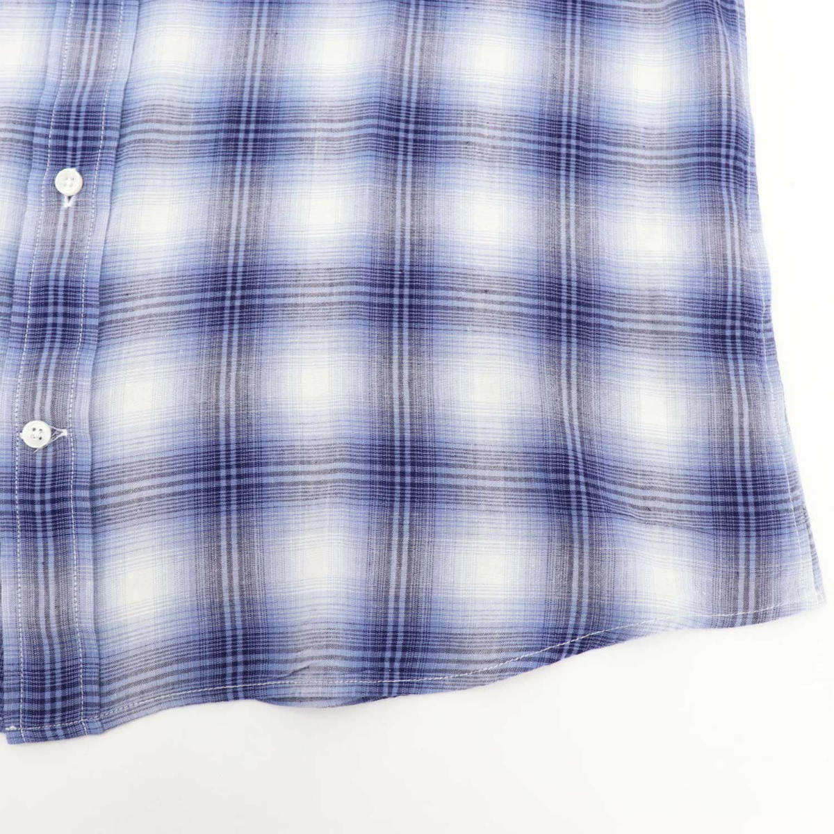 【セール 半額以下】スウィープ ロサンゼルス Sweep!! LosAngeles メンズ リネン混 オンブレーチェック ボタンダウンシャツ SL130015  SWP BLUE（ブルー）【返品交換不可】