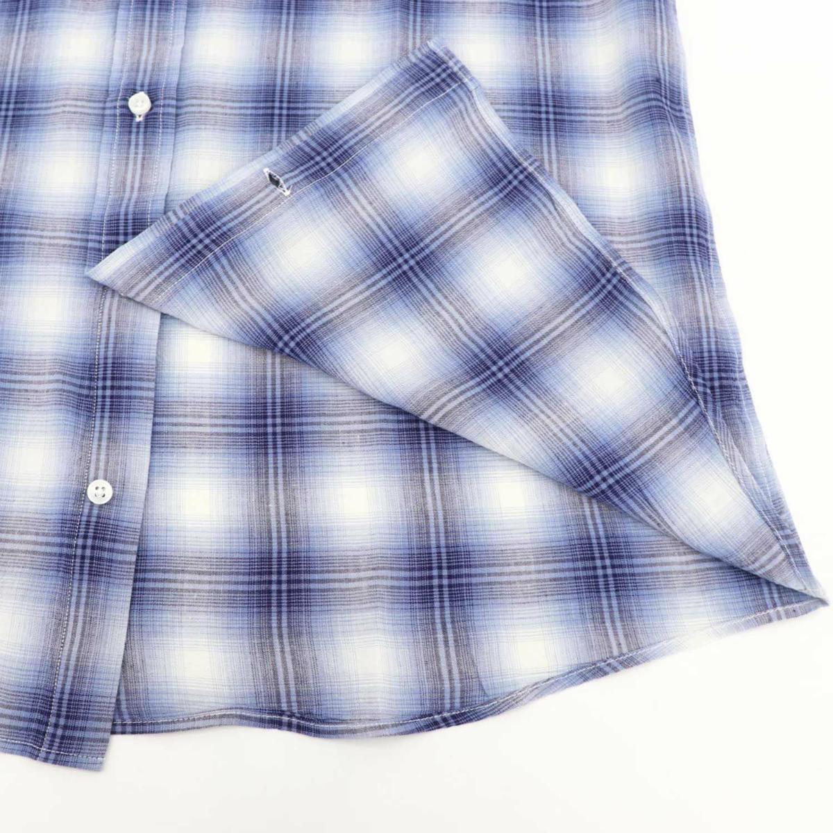 【セール 半額以下】スウィープ ロサンゼルス Sweep!! LosAngeles メンズ リネン混 オンブレーチェック ボタンダウンシャツ SL130015  SWP BLUE（ブルー）【返品交換不可】