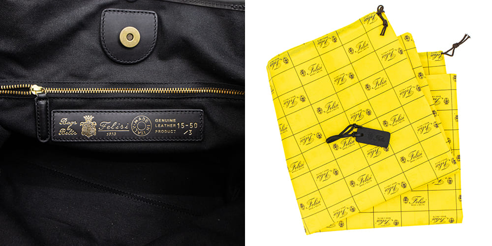 フェリージ バッグ ナイロン×バケッタレザー トートバッグ Felisi 15