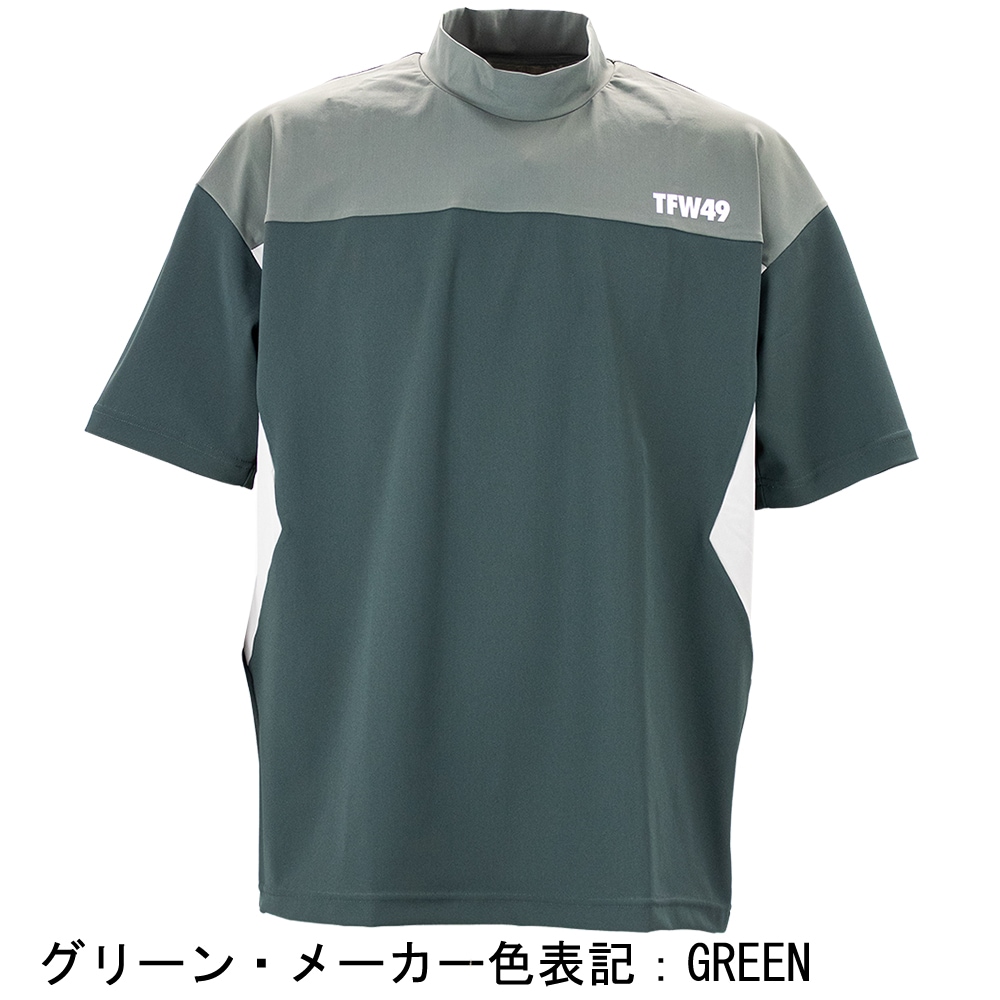 の*ぶ様 ゴルフ シャツ ホワイト/ブルー TFW49 TFW49 TFW49 KNIT POLO ニット ポロシャツ 長袖 メンズ ゴルフ ゴルフ