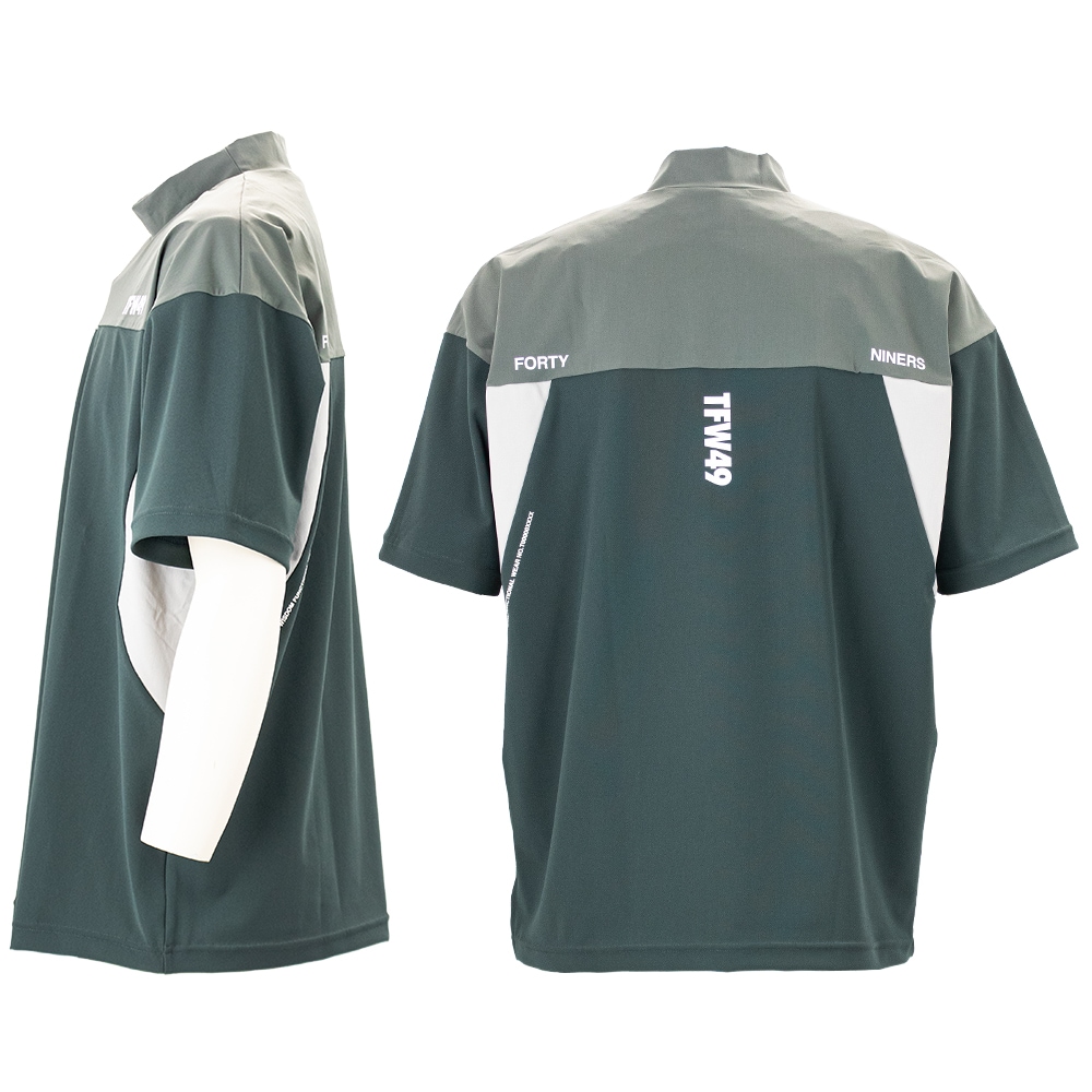 TFW49 ゴルフグレー ショートスリーブシャツ TFW49 半袖ポロシャツ ゴルフウェア メンズ 春夏用 LUXURY BACK MESH
