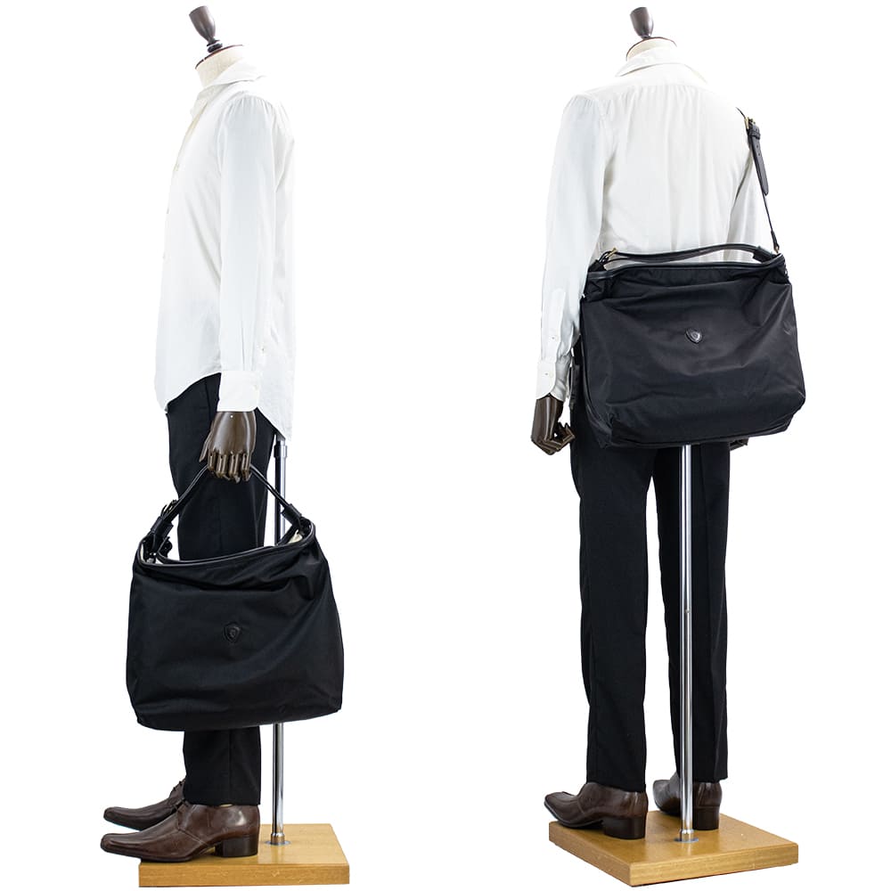 フェリージ バッグ ナイロン バケッタレザー 2way ショルダーバッグ トートバッグ Felisi 10/30/2/DS FLS 秋冬新作