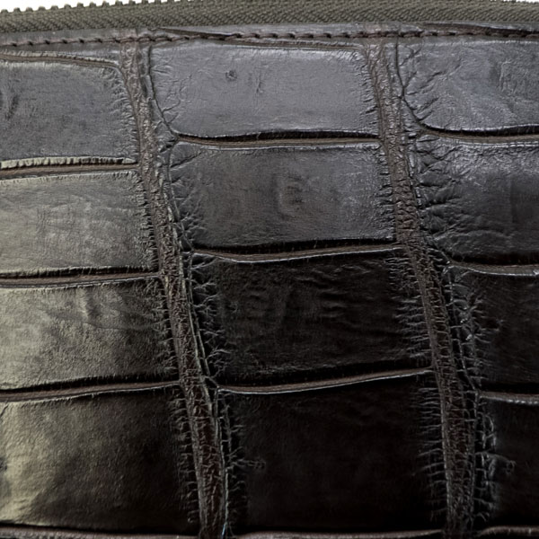 レザック 財布 ナイルクロコダイル レザー ラウンドジップ Wファスナー 長財布 LE'SAC 8175 LSC DARK BROWN 
