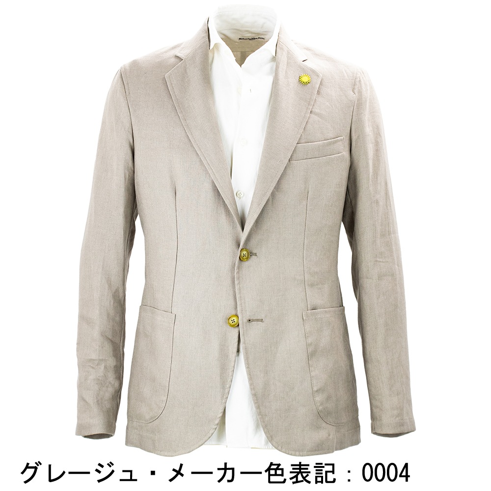 ジャンネット ジャケット メンズ リネン 2B シングル シャツジャケット GIANNETTO CORALLO JACKET 61836 6103-836CORA GNT 0007 春夏新作