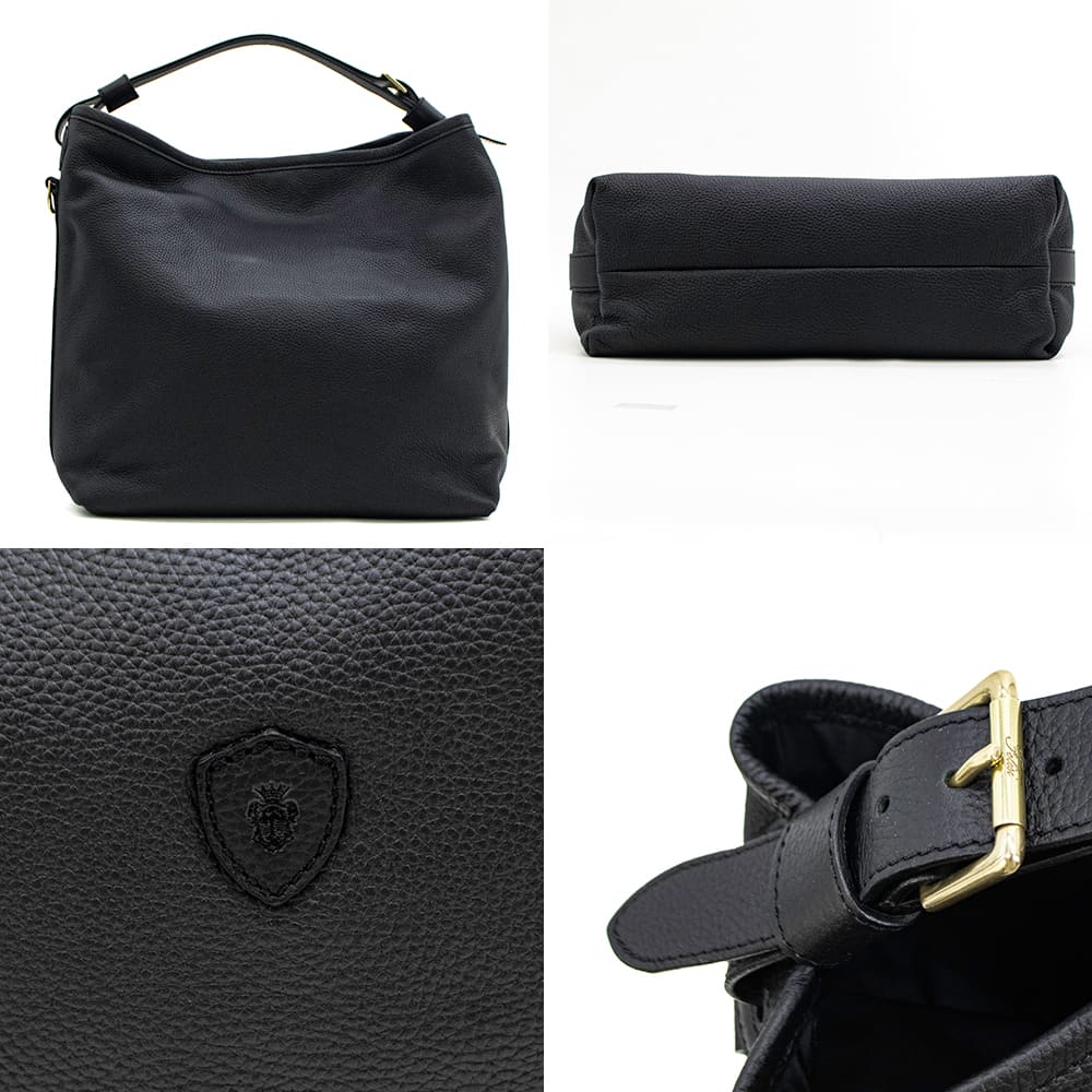 フェリージ バッグ シュリンクレザー 2way ショルダーバッグ トートバッグ Felisi 10/30/2/LD+DS FLS 001 BLACK 秋冬新作