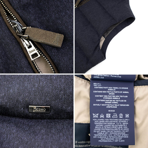 ヘルノ ダウン メンズ 撥水 シルクカシミヤ ダウンベスト HERNO