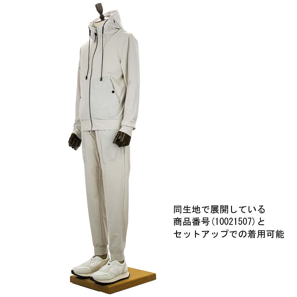 ピーエムディーエス パーカー メンズ ハイパーストレッチ ナイロン 切替 ジップアップパーカー P.M.D.S. PMDS GHISLAIN PMD JK711 T.568 ICE 0083 春夏新作