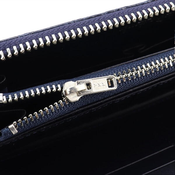 【セール】クアトロガッティ 財布 クロコダイル ラウンドジップ 長財布 QUATTRO GATTI 8137 NAVY【返品交換不可】