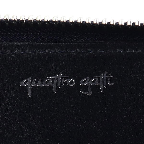 【セール】クアトロガッティ 財布 クロコダイル ラウンドジップ 長財布 QUATTRO GATTI 8137 NAVY【返品交換不可】