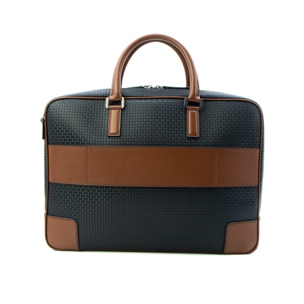 【セール】セラピアン ブリーフケース PVC型押し 2WAYスリムブリーフケース SERAPIAN Stepan sust STEPAN 72 SLIM BRIEFCASE SRSTSMLL722240ABI5 SRP Black/Cuoio【返品交換不可】