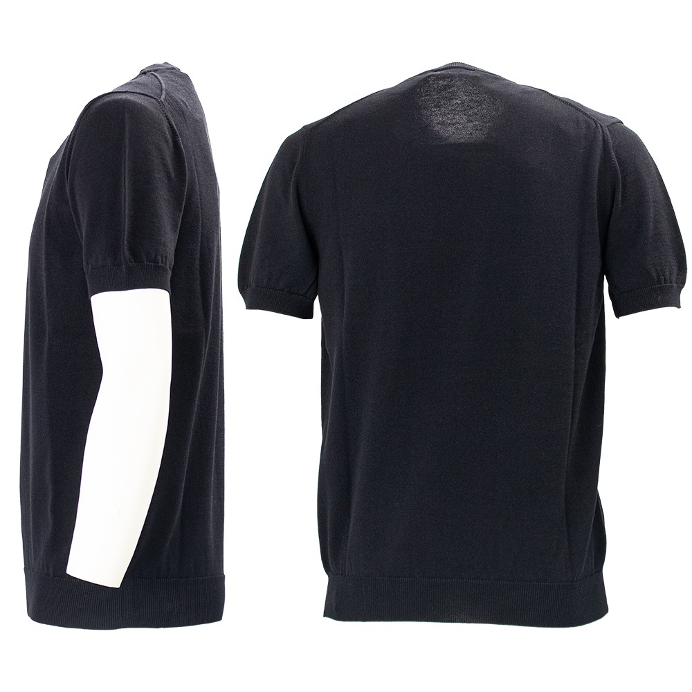 ザノーネ Ｔシャツ メンズ ハイゲージ コットンクレープ クルーネック スリムフィット 半袖 サマーニットＴシャツ ZANONE GIRO MC 810294 ZAN 春夏新作