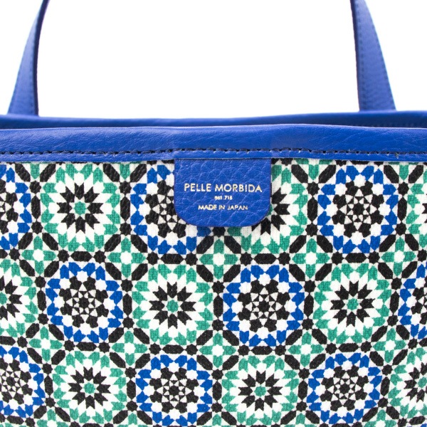 ペッレモルビダ トートバッグ PVC マラケシュ 幾何学柄 ミニトートバッグ ハンドバッグ PELLE MORBIDA MARRAKECH