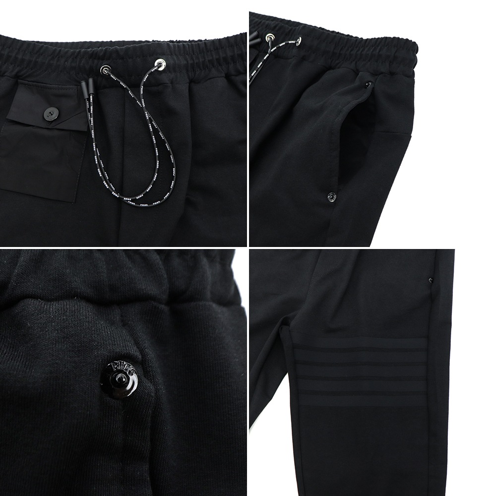 ピーエムディーエス パンツ メンズ ストレッチコットン テーパード ジャージーパンツ P.M.D.S. PMDS RAMON PMD SWP844 T.FP05 BLACK CARBON 020