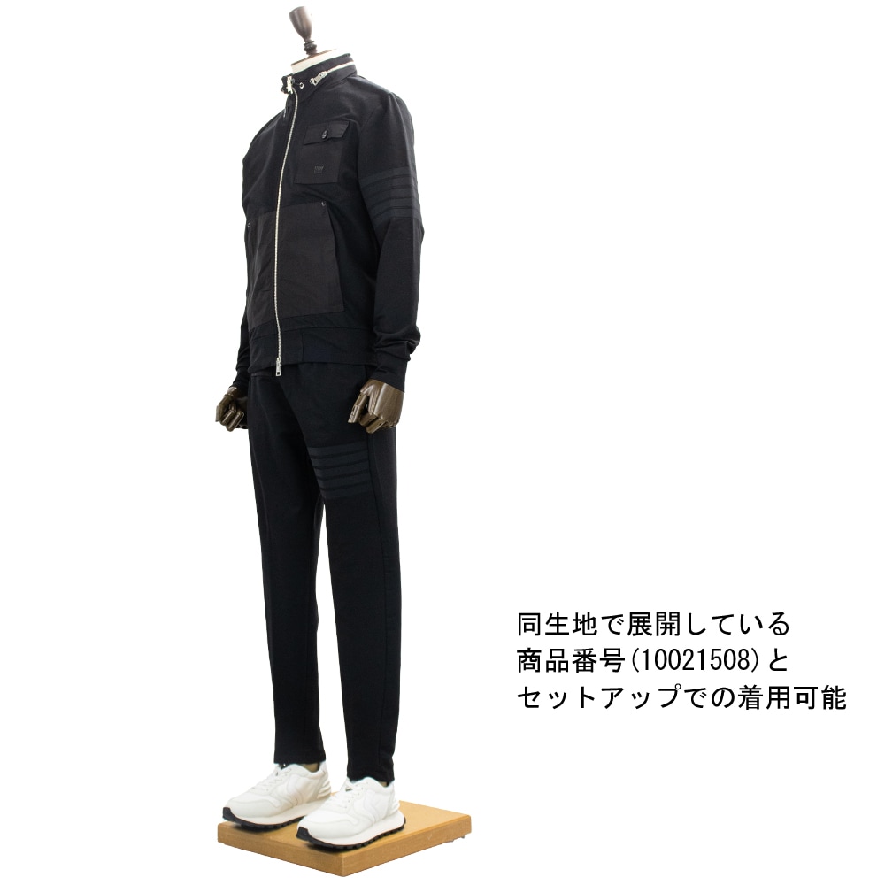 ピーエムディーエス パンツ メンズ ストレッチコットン テーパード ジャージーパンツ P.M.D.S. PMDS RAMON PMD SWP844 T.FP05 BLACK CARBON 020