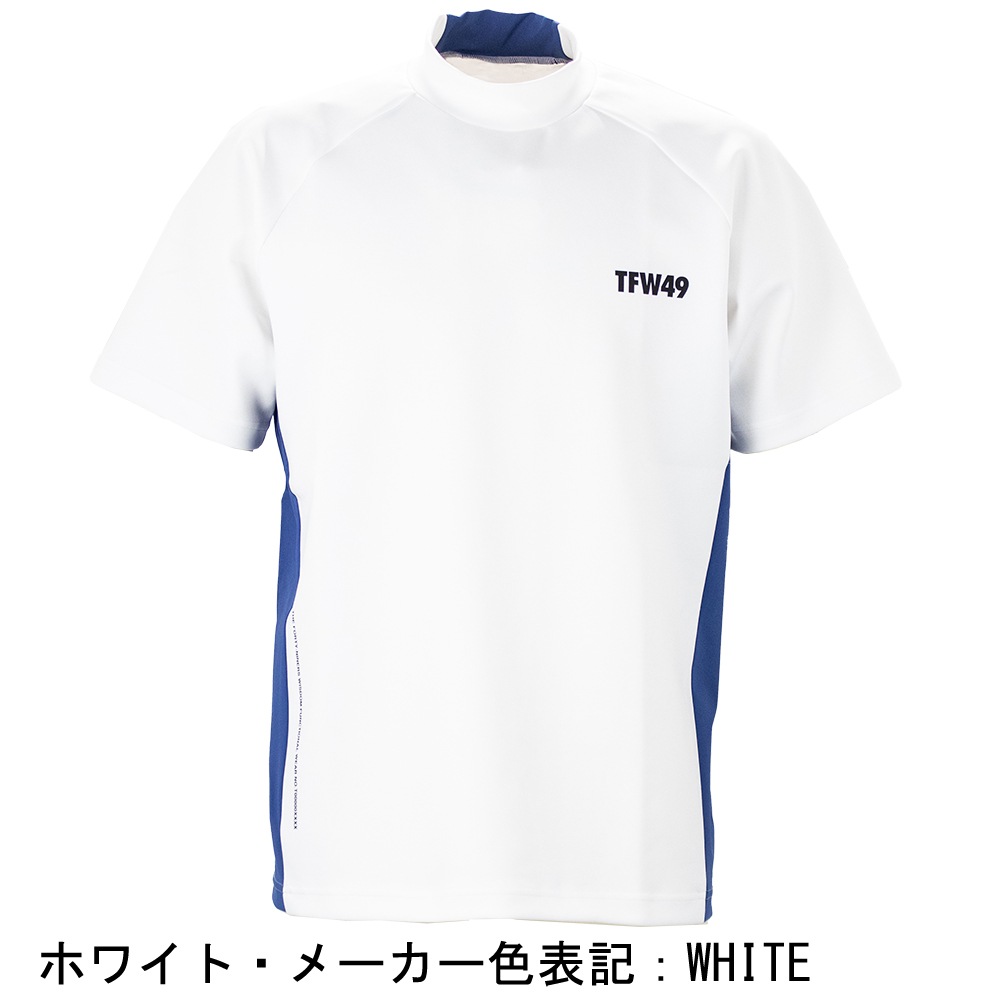 TFW49 モックネック　Tシャツ M ホワイト　ゴルフ TFW49 モックネック Tシャツ ホワイト S ゴルフ 【公式通販】