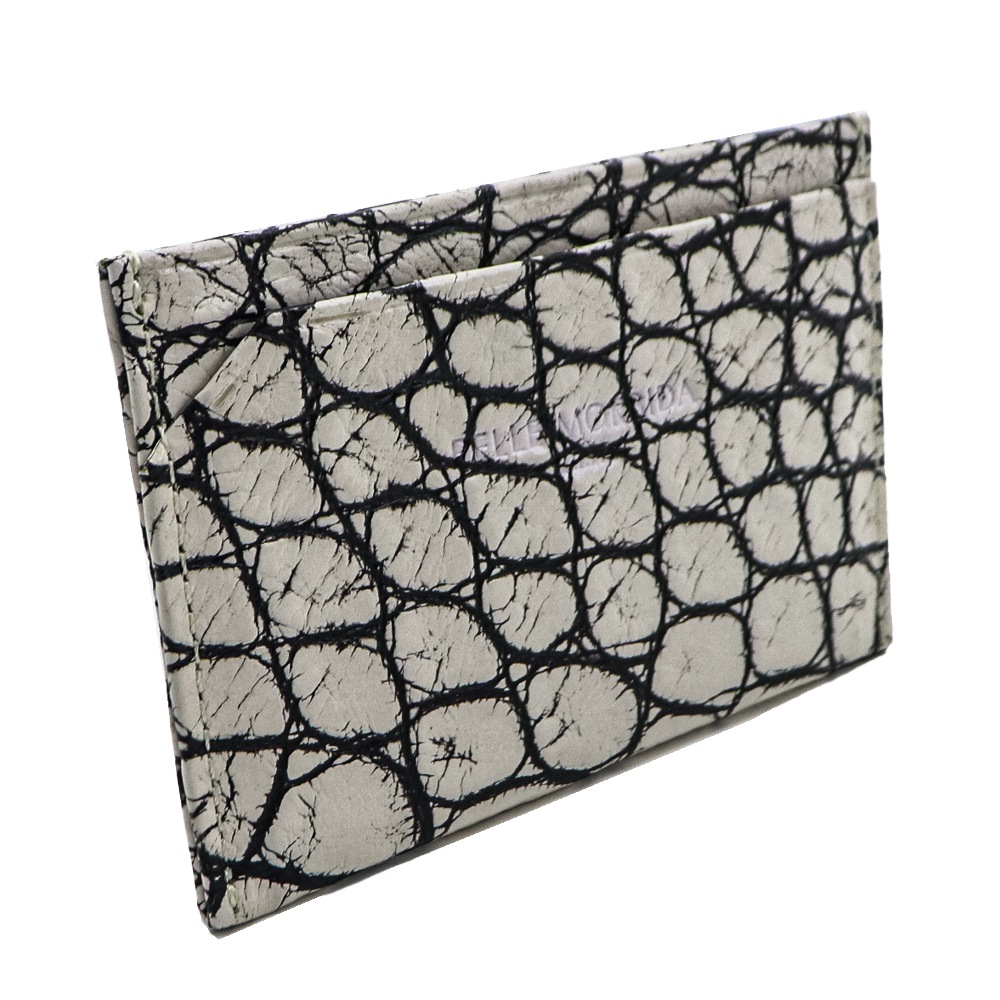 ペッレモルビダ カードケース クロコダイルレザー パスケース PELLE MORBIDA PMO-CRS009 VAN （バニラ）　